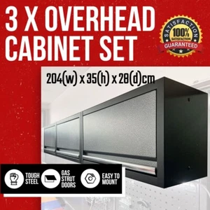 Powder Coated Steel 3PCS Overhead Wall Storage Tool Cabinet -GUC680Gx3 - Picture 1 of 11