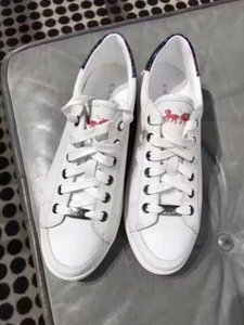 Coach Porter Women's Sneakers Lace Up FG1259 White Leather Casual Logo Size 5B - Picture 1 of 9