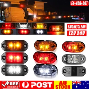 Red Amber White LED Clearance Light Side Marker Lorry Lamp Trailer Truck Caravan - Picture 1 of 29