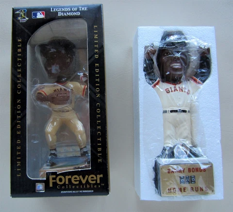 (2) BARRY BONDS GIANTS FOREVER COLLECTIBLES & BOBBLE DOBBLE HOME RUN COUNTER MIB Cover