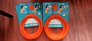 6 1970's new old stock mint in package minerware paper plate holders orange - Picture 1 of 1