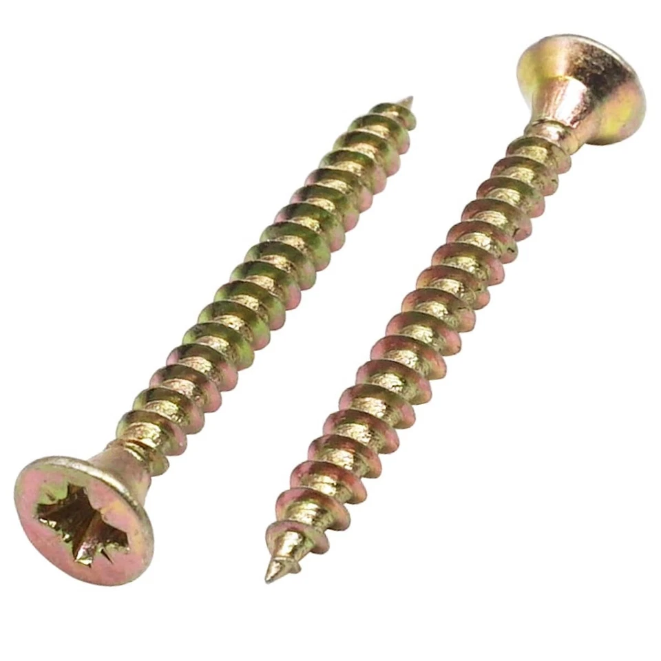 50 PZ. VITI VITE ZINCATE GIALLE PER LEGNO TRUCIOLARE 4x40 mm - Immagine 1 di 1