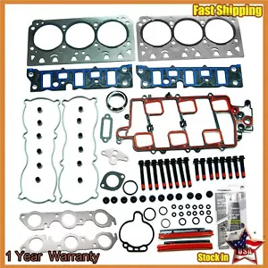 Engine Head Gasket Set And 16 Head Bolts For Pontiac 3.8L V6 Naturally Aspirated - Foto 1 di 12