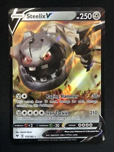 Steelix V 115/185 Vivid Voltage- NM Ultra Rare Full Art Pokemon Card - Bild 1 von 2