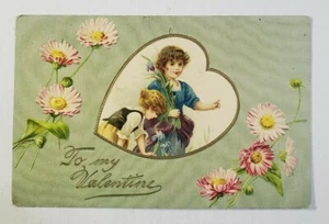 To My Valentine ~ Postcard Posted 1908 ~Ben Franklin Stamp - Picture 1 of 10