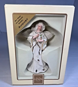 Lenox My Own Guardian Angel August Birthstone Figurine Sculpture Crystal Green - Picture 1 of 3