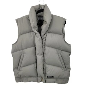 Chaleco acolchado vintage L gris plumón aislamiento ropa exterior cálida granola Gorpcore - Imagen 1 de 12