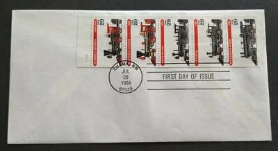 USA 1994 Locomotive Trains Stamp FDC (official iss)mild toned 美国蒸汽火车首日封(微黄)Lot D - Image 1 of 3