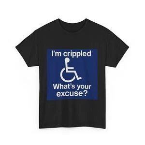 Lustiges Unisex-T-Shirt mit Behinderung, Shirt mit verkrüppeltem Humor, Geschenk mit Behinderung, - Bild 1 von 37