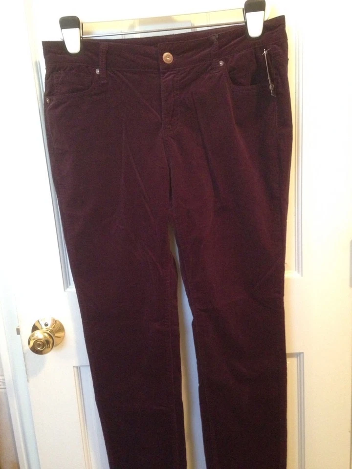 NUEVO CON ETIQUETAS MUJER BUFFALO DAVID B ITTON CIRUELA/PÚRPURA GIBSON PANA DELGADA W32 L31 Foto 1 de 4