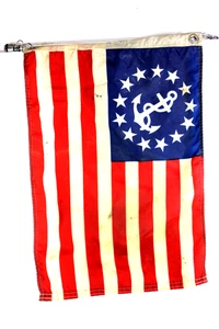 Vintage Nylon US Ensign Yacht Flagge - Bild 1 von 11