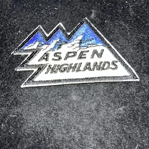 Distintivo toppa ricamato vintage Aspen Highlands Colorado stazione sciistica souvenir - Foto 1 di 4