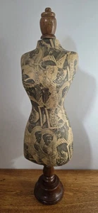 Pappmaché Schaufensterpuppe Vintage Holz, Schmuckständer weibliche Form Büste 60 cm - Bild 1 von 4