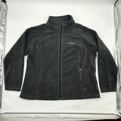Columbia Benton Springs Women's Plus Size 2X Gray Full Zip Cozy Fleece Jacket - Image 1 of 4
