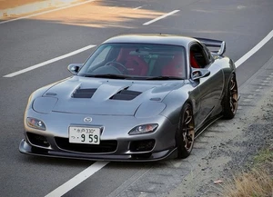 MAZDASPEED B Spec Style Front Lip In Carbon Fiber For RX7 99 Spec Bumper - Foto 1 di 5