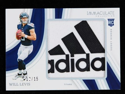 Will Levis 2023 Immaculate Collection Gloves Brand Logos Adidas Patch RC 12/15 - Image 1 of 2