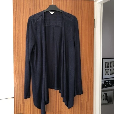 Cárdigan Monzón Damas Lino Bordado Azul Marino Cascada Ocasión Noche, M Foto 1 de 4