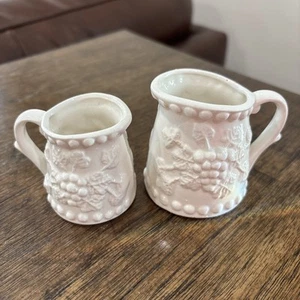 Vintage Napcoware Japan White Ceramic Measuring Cups 1/4 & 1/8 baking kitchen - Picture 1 of 10