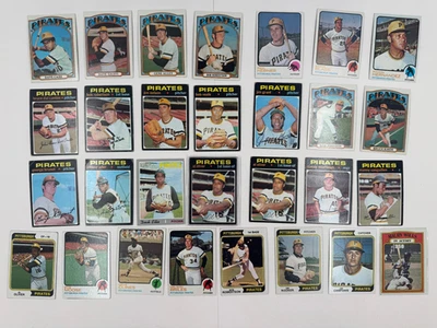 1970-1974 Topps Pittsburgh Pirates 29 Card Lot Al Oliver Dock Ellis Maury Wills - Image 1 of 4