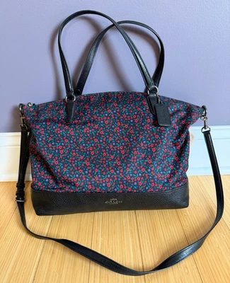 Coach F59433 ранчо цветочный печать нейлона кожи 2way сумка / сумка / Дамская сумка сумочка - Изображение 1 из 4