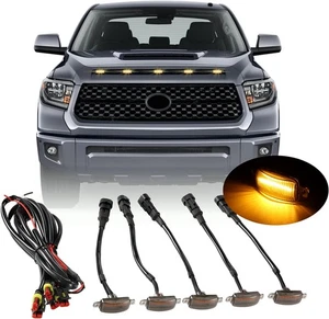 Luces LED parrilla delantera para Toyota Tundra 2008-2022 negro, transparente - Imagen 1 de 7