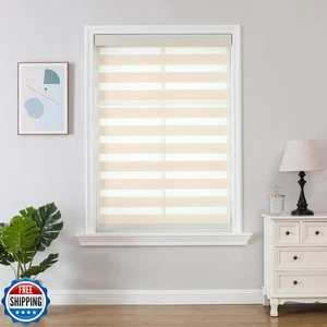 Joydeco Akku-Zebra-Jalousien (Pro), zweilagige Lichtsteuerung Zebra-Jalousien fo - Bild 1 von 5