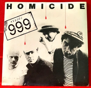 999 Homicide 7" PC UK ORIG 1978 United Artists UP 36467 b/w Soldier VINYL - Picture 1 of 8