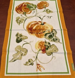 Stonewall Kitchen Tea Towel Autumn Pumpkin 18" x 28" Cotton Dish Towel NWOT - Picture 1 of 7