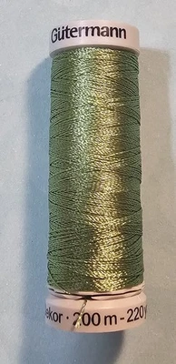 Gutermann Embroidery Thread AVOCADO GREEN 100% Viscose 200m - 220yds/vgs - Image 1 of 3