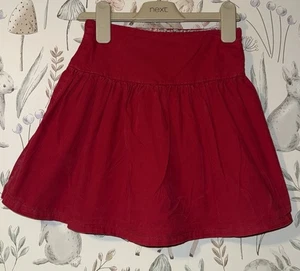 Girls Age 5-6 Years - Jojo Maman Bebe Red Fine Cord Skirt - Picture 1 of 3