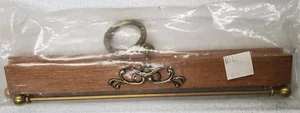 Wooden Bell Pull Hardware with Brass Hanger and Decoration 7.5 Inch - Picture 1 of 6