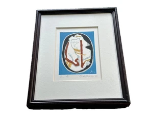 Junichiro Sekino Holzschnitt "Frau" signiert farbig Japan gerahmt - Bild 1 von 8