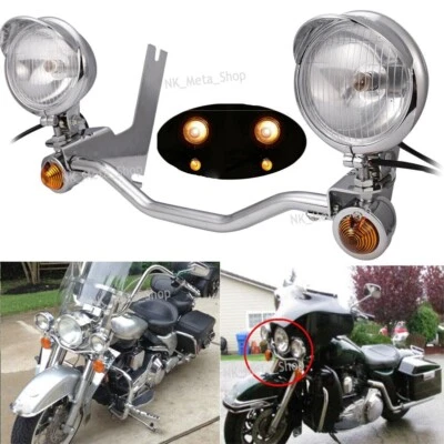 Spot Fog Passing Turn Signal Light Bar For 1994-13 Harley Davidson Electra Glide Foto 1 de 4