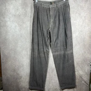 Vintage American Eagle Pants Mens 36X34 Gray Corduroy Straight Leg Cuffed - Picture 1 of 9