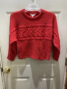 New!No Boundaries Red Dolman Long Sleeve Pull-Over Sweater.Size M(7/9)Real Cute - Picture 1 of 3