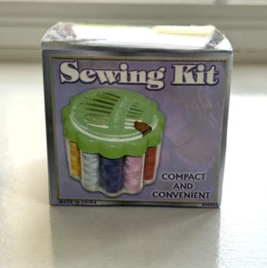 Thread Needle Sewing Kit Measure Scissor Threader Thimble Storage Box Travel Set - Picture 1 of 12