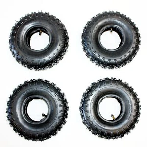 4X 2PLY 3.50 / 4.10 - 4 4" Inch Tyre Tire + Tube 49cc Mini Quad Dirt Bike ATV - Picture 1 of 4