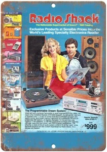 Radio Shack 1980 Elektronik Katalog Abdeckung Vintage Reproduktion Metallschild D35 - Bild 1 von 2