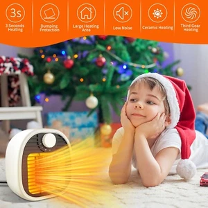 1000W Portable Electric Space Heater Indoor Ceramic 3-speed Adjustable Heater - Picture 1 of 14