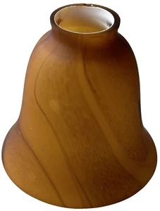 Amber Bell Glass Light Globe Chandelier Sconce Pendant Lamp Light Shade 2-1/4" - Picture 1 of 6
