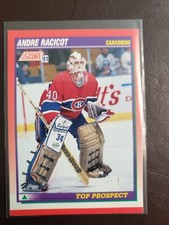 1991-92 Andre Racicot Rookie Score Hockey Montreal Canadians