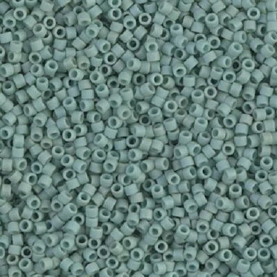 Miyuki Delica DB0374/DB374 11/0 Opaque Light Sage Glazed Luster Matte 7.2g - Image 1 of 2
