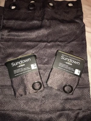 3 Eclipse Sundown Energy Darkening Curtains 50”x 84"  Panel Laguna Crushed - Image 1 of 4