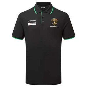 Automobili Lamborghini Black Men's Team Polo Shirt - Picture 1 of 4