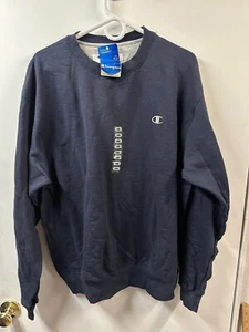 Champion Mens Eco Fleece Crew Sweatshirt - Blue - Large - NEW - Picture 1 of 7