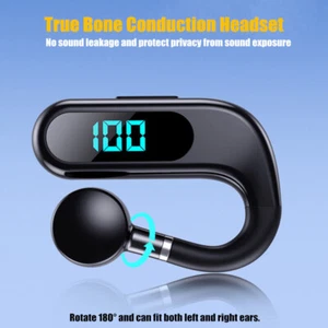 Bone Conduction Wireless Headset Bluetooth Headphones Trucker Business Earpiece - Picture 1 of 14