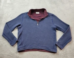 Suéter Tommy Bahama Para Hombre Grande Azul Granate Reversible Cuarto Cremallera Pullover - Imagen 1 de 13