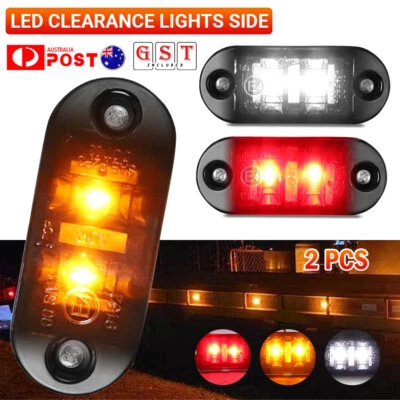 LED CLEARANCE LIGHTS SIDE MARKER LAMP TRAILER TRUCK CARAVAN RV RED AMBER WHITE - image 1 of 4