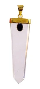 Colgante de cristal de cuarzo transparente enchapado en oro BUTW 2153P - Imagen 1 de 5