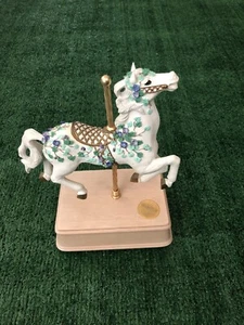 San Francisco Music Box FOUR SEASONS Spring Carousel Horse Limited Edition - Picture 1 of 4